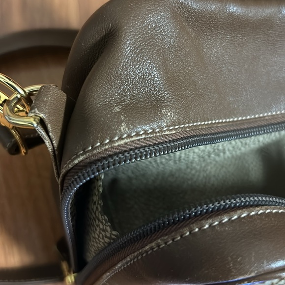 Borbonese Redwall Quail Pattern 2 Way Mini Shoulder Bag Handbag - Picture 15 of 16